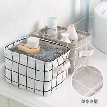 Seluna Desktop Storage Basket Cute Printing Waterproof Organizer Cotton Linen Sundries Storage Box Cabinet Underwear Storage Bag