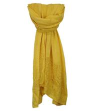 Yellow Solid Acrowool Scarf For Women