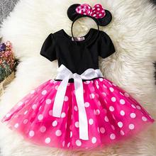 Fancy 1 Year Birthday Party Dress For Easter Cosplay Minnie Mouse Dress Up Kid Costume Baby Girls Clothing For Kids 2 6T Wear