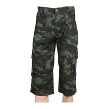 Dark Green Casual Combact Box Half Pants For Men