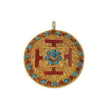 Golden/Red Mandala Pendant For Women