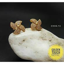 Gold Coated Flower Earings T2