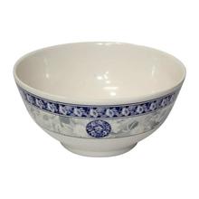 Blue/White Melamine Floral Bowl - Large