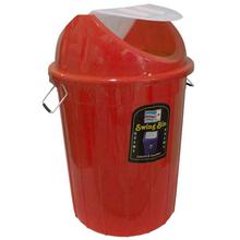 Bagmati Red Plastic Swing Lid Garbage Waste Dustbin- 50 Ltrs.