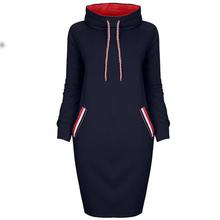 Autumn Women Sweatshirt dress Slim Long sleeve Turtleneck