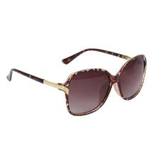 Gondier Brown Havana Frame Square Sunglasses For Women