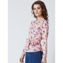 Casual Full Sleeve Floral Print Women Multicolor Top