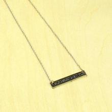 Golden 'I Love You To The Moon & Back' Bar Necklace