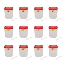 Gem Red Transparent 5.5" Tall Plastic Utility Container - 1120 - 12 Pcs. Set