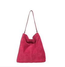 Owen Barry Rosewood Pink Solid Seude Handbag