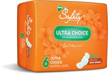 Safety Ultra Choice Sanitary Pad, 6count