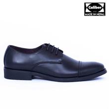 Caliber Shoes Black Wing Tip Lace Up Formal Shoes For Men - ( T 505 C)