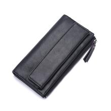 Korean Design Pu Leather Open On Both Sides Zipper Tight Wallet