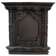 Brown Wooden Carved Single Photo Frame-107 a