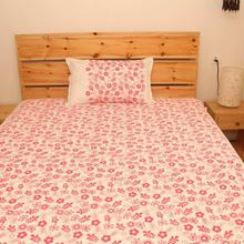 Red Floral Medium Size Bedsheet