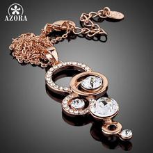 SALE- AZORA Rose Gold Color Pure Clear Simply Small Round