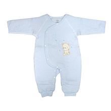 Faded Blue Semi-Thick Body Suit For Babies