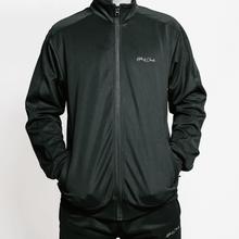 Hills & Clouds Two Toned Light Weight High Neck Zip Jacket (Black)