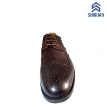 Shikhar Brogue Leather Shoes For Men (804)- Dark Coffee