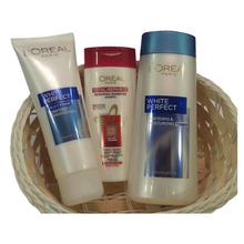 Combo of 3 L'Oreal Paris White Perfect Milky Foam Face Wash - 100 ml, L'Oreal Paris White Perfect Toner - 200 ml and L'Oreal Paris Total Repair 5 Shampoo - 70ml