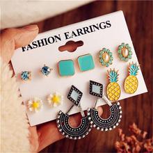 IF ME Vintage Stud Earrings Set Mixed for Women Bohemian