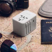 Moshi World Travel Adapter with USB-C and USB-A Ports - White