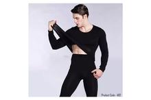 Hifashion- Winter Unisex Warm Thicken Plush Inner Wear Thermal Set-Black