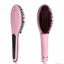 HQT-906 Fast Hair Straightener Brush Comb- Pink