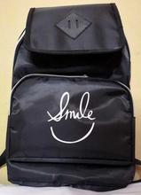 Smile Black Backpack for Girls