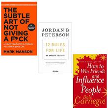 Reader's Pack of 3 (The subtle art of not giving a fuck, 12 rules for life and How to win friends and influence people)