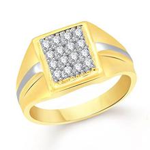 SALE- VK Jewels Wedding Gold and Rhodium Plated Alloy Ring for Men-