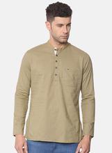 Peter England Solid Straight Kurta – Khaki