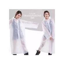 Portable EVA Raincoat Fashion Hooded Clear Thicken Rain Coat