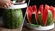 Watermelon Cutter Cantaloupe Melon Slicer Stainless Steel Kitchen Fruit Divider