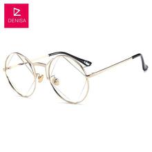 DENISA Retro Round Sunglasses Women Men Fashion Steampunk