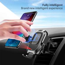 BASEUS In-car Air Vent Phone Holder Vehicle Bracket Intelligent Sensor Wireless Phone Charger - Black
