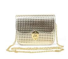 Metallic Flap Chain Bag