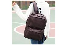 PU Leather Shoulder Unisex Backpack-Brown (41001713)