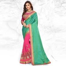 Nand Silk Mills Designer Embroidered Georgette Saree with Blouse