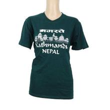 Half Sleeve Printed 100% Cotton T-Shirt For Women-Green