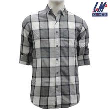 KILOMETER Grey/White Checkered Shirt For Men