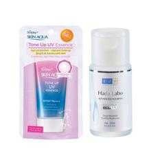 Combo of Hada Labo Advanced Nourish Lotion 100ml-For Oily Skin and Sunplay Skin Aqua Tone Up UV Essence 50g