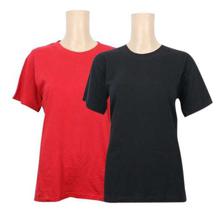 Pack Of 2 Cotton T-Shirt For Women -Orange/Black