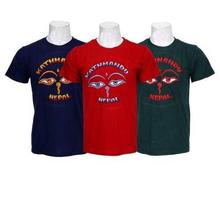 Pack Of 3 Eye Embroidered 100% Cotton T-Shirt For Men-Green/Red/Black
