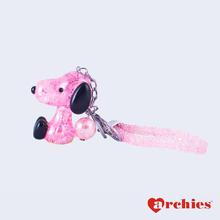 Pink Smart Snoopy Keyring