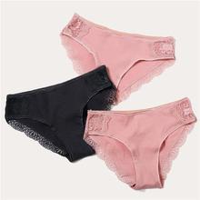 Cotton Panty 3Pcs/lot Solid Women's Panties Comfort