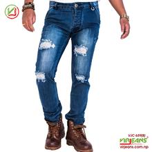 Virjeans Slim-Fit Grunge Jeans/Denim  Pant (VJC 659) stretchable, LIght Blue