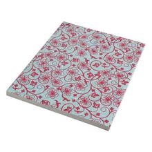 Red/Sky Blue Floral Printed Nepali Paper Notebook