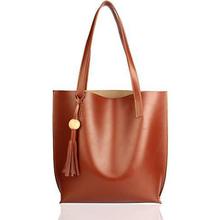 Mammon Women's Tote Handbag (plain-tan,35x35 Cm)