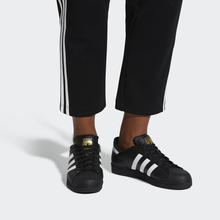 Kapadaa: Adidas Black/White Superstar Foundation Sneaker Shoes For Men – B27140